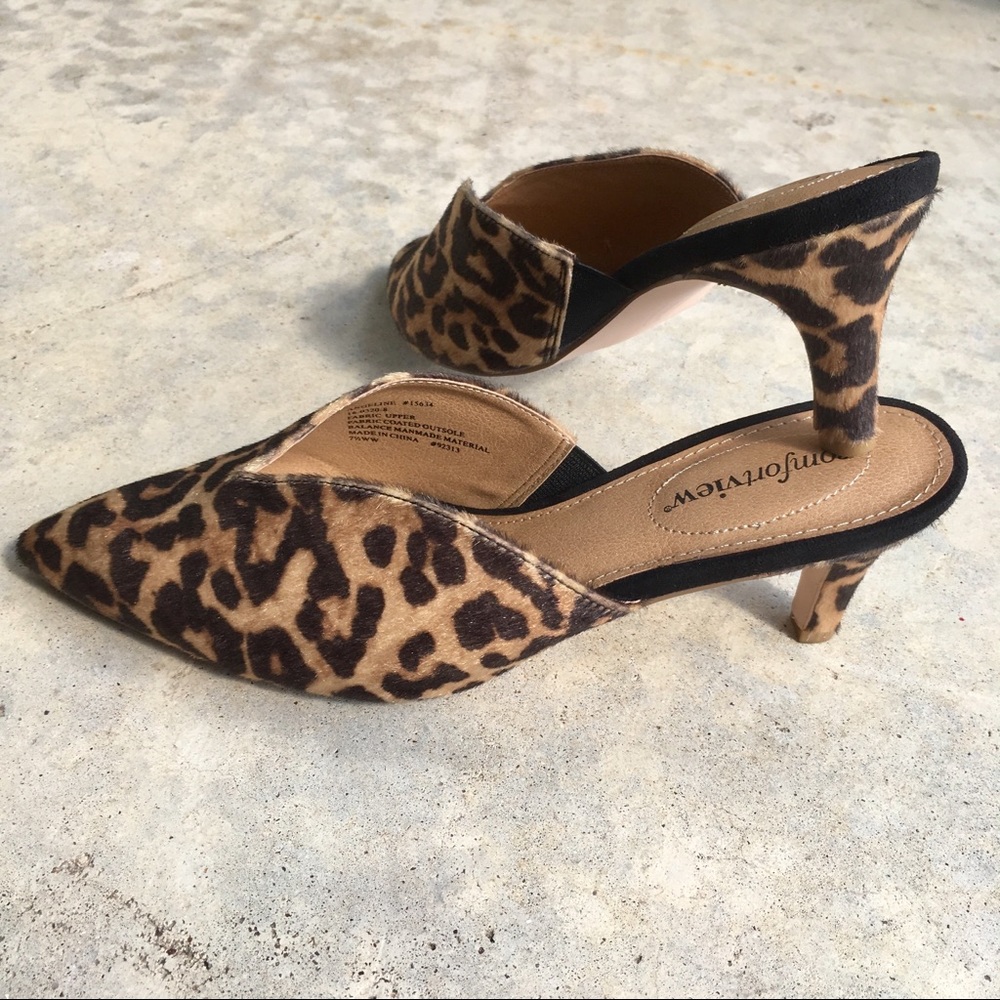 Comfortview Angeline Mule leopard 7 1/2 ww